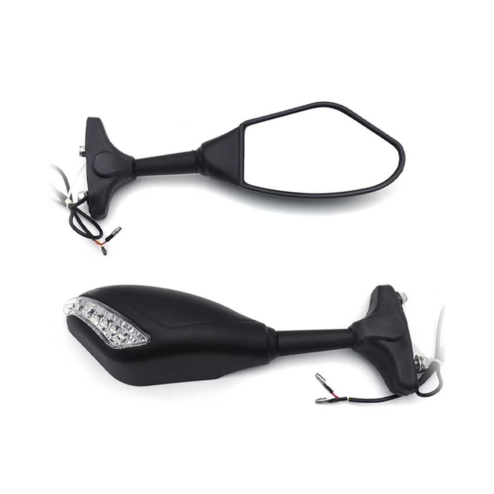LED Turn Signals Side Mirrors Black Integrated 2pcs Fit For