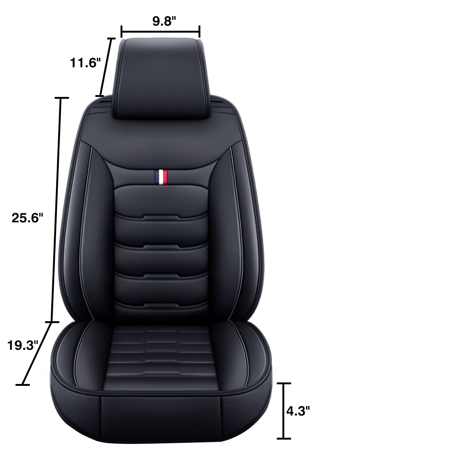 2 Seat Covers For Ford Mustang 2000-2026 - Gray Anti-Slip Waterproof Protectors With Airbag Slots