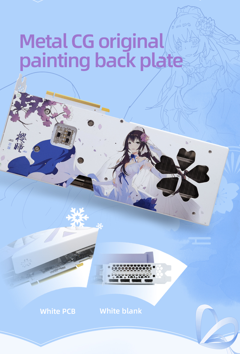 【日本未発売】yeston 花嫁RTX4070 12G Yeston GeForce RTX 4070 Super Sakura 12GB GDDR6X Graphics
