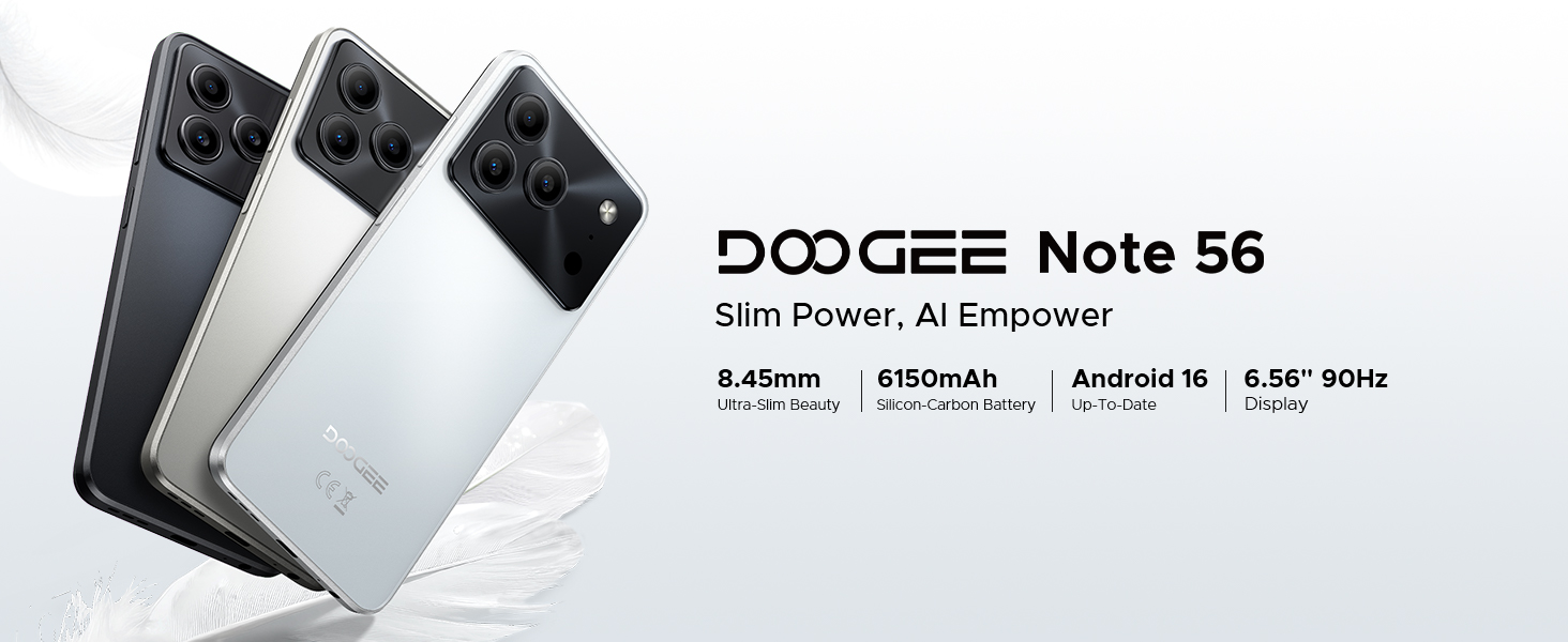 DOOGEE Note 56Pro (ブラック) Amazon.com: DOOGEE Note 56 Unlocked Phones, Latest Android 16 OS
