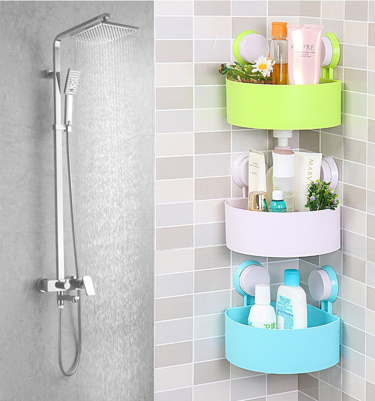 Suction Corner Rack Shelf Organizer Cup Bath Storage Bathroom Shower Suction Corner Rack Shelf Organizer Cup Bath Storage Bathroom Shower Wall Basket