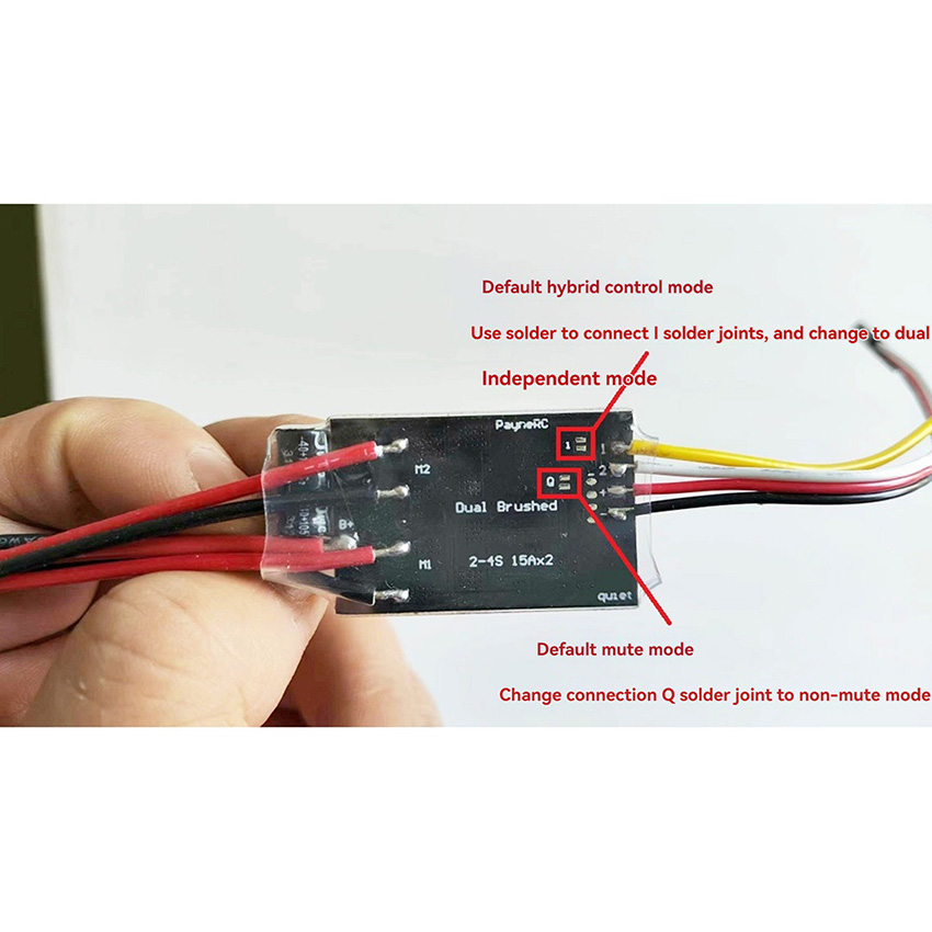 Dual Way Brushed ESC 18A x2 Mixed Control Speed Controller