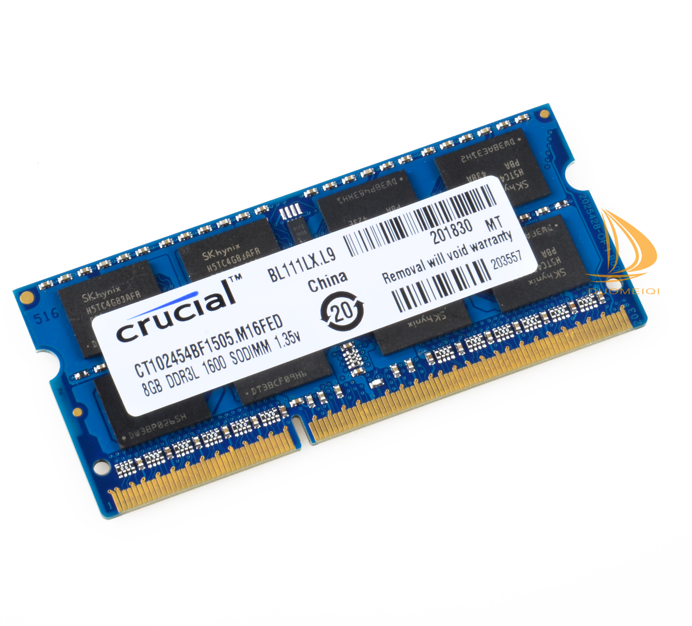 Mémoire RAM Crucial DDR3L 8GB (2Rx8) SODIMM 204 Broches - Ouverte Jamais Utilisée