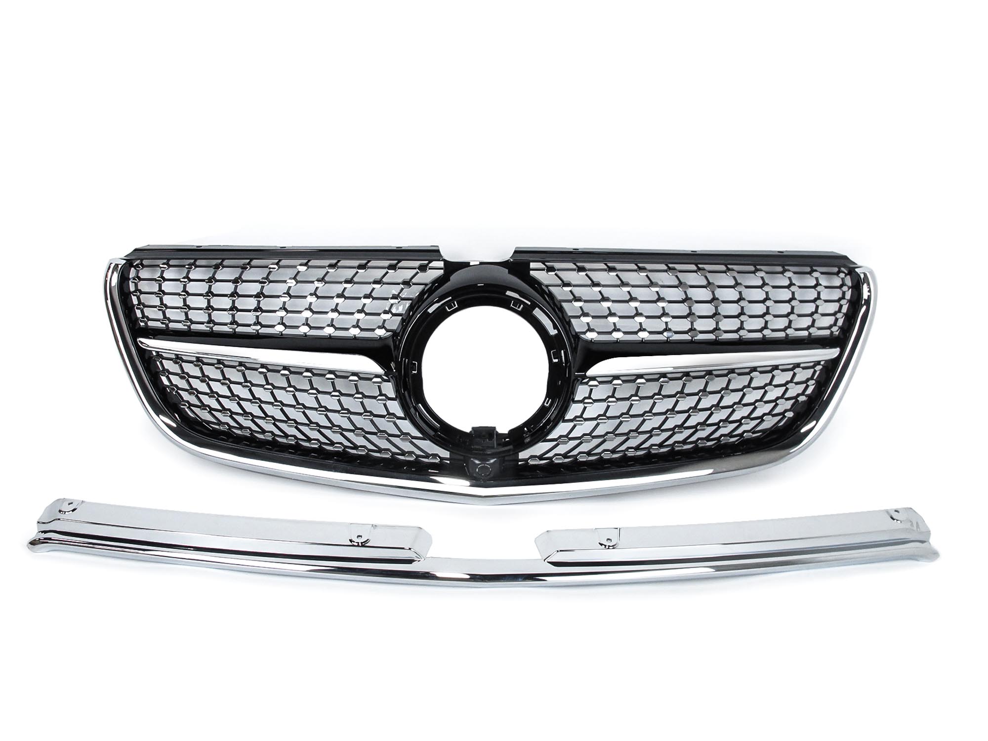 Front Grill Kühlergrill Diamant Schwarz für Mercedes Vito W447 19-23  facelift