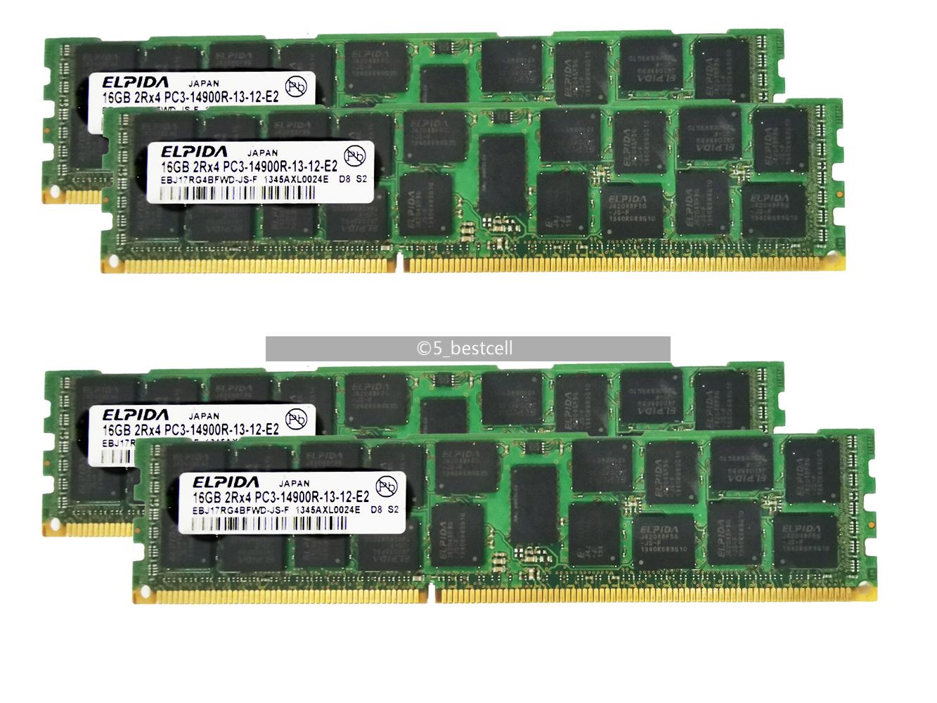 Samsung 4x16GB DDR3 1866mhz Registered RAM PC3-14900R ECC Server REG Memory 2RX4