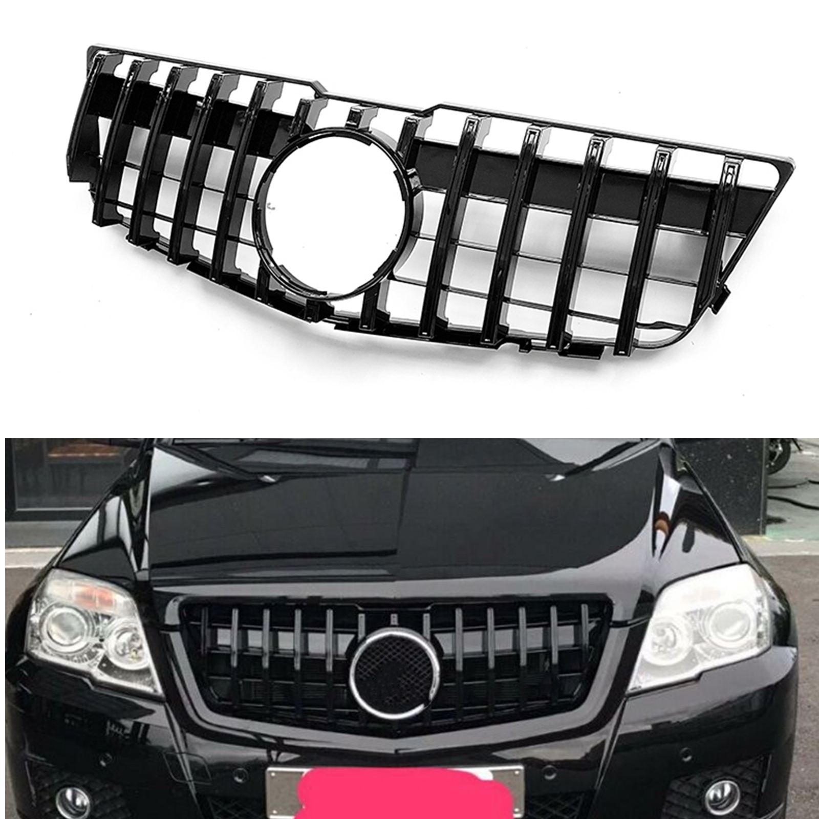 Black GT R Front Grill For Mercedes Benz GLK Class X204 GLK250