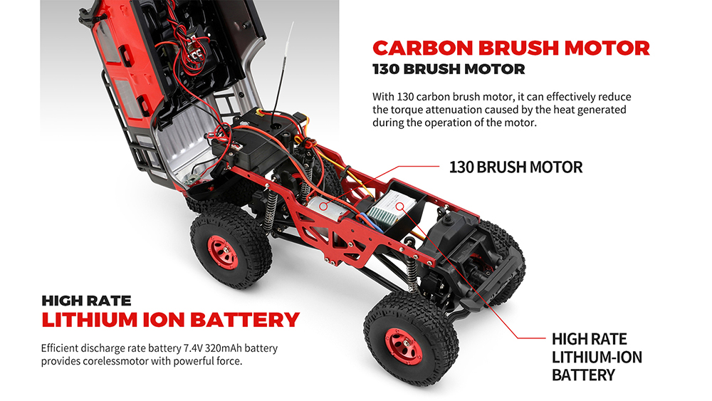 WLtoys 184021 Rc Car 4WD Electric Off-Road Climbing Car 1:18
