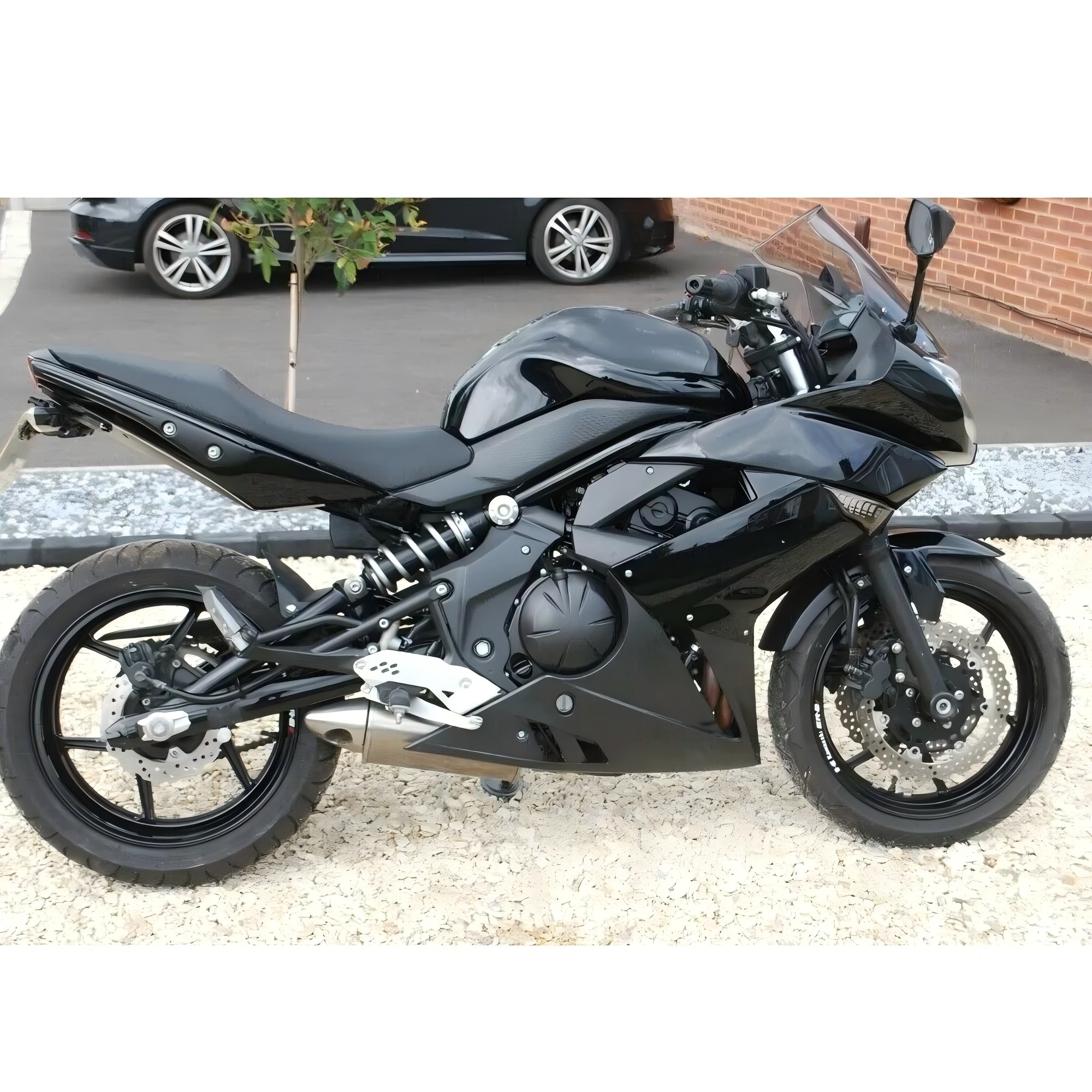 Fit For Kawasaki Ninja 650R EX650C 2009 2010 2011 Vivid Black