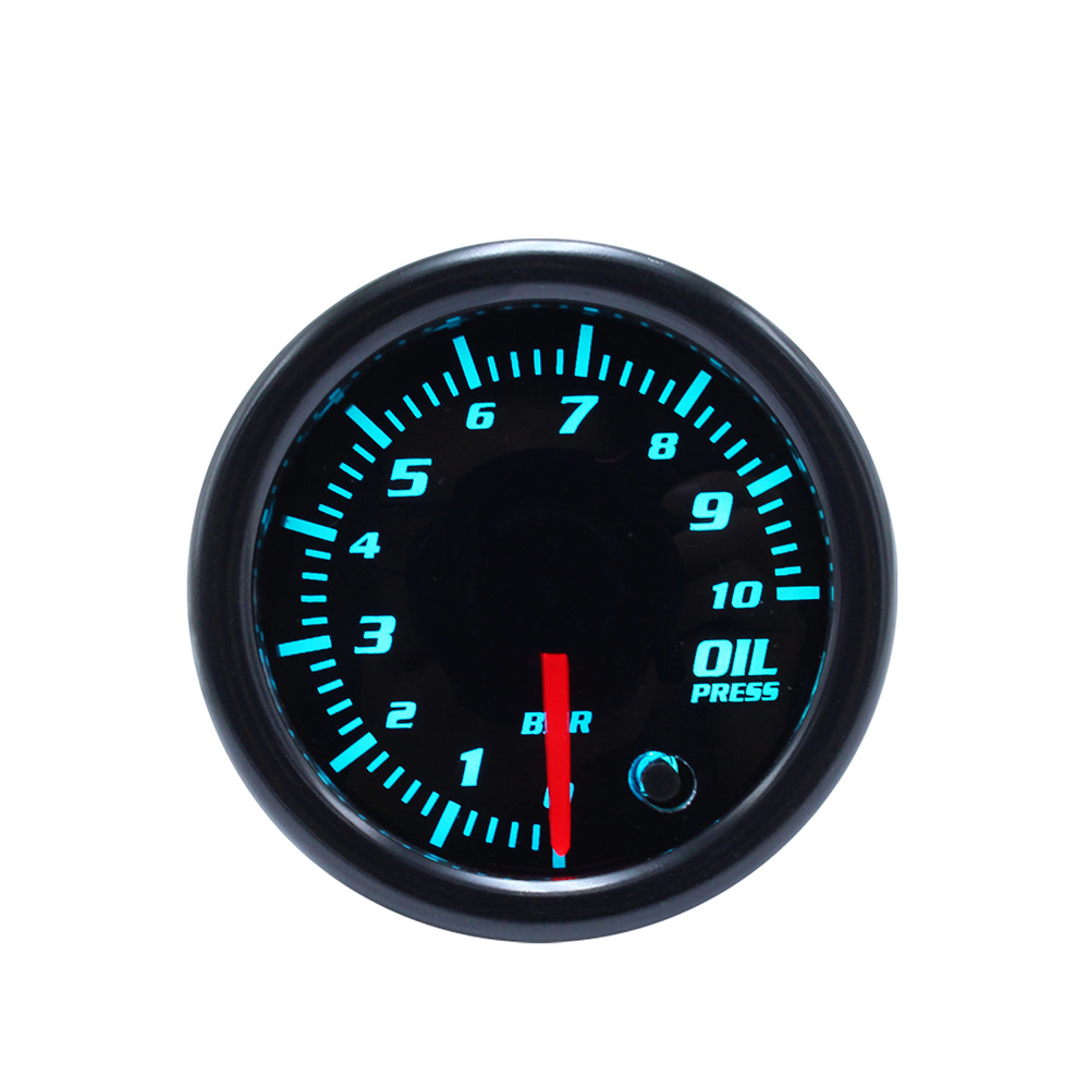 2'' 52mm Oil Pressure Gauge Meter & Sensor W/ 7 Color Car Digital LED 0 ...