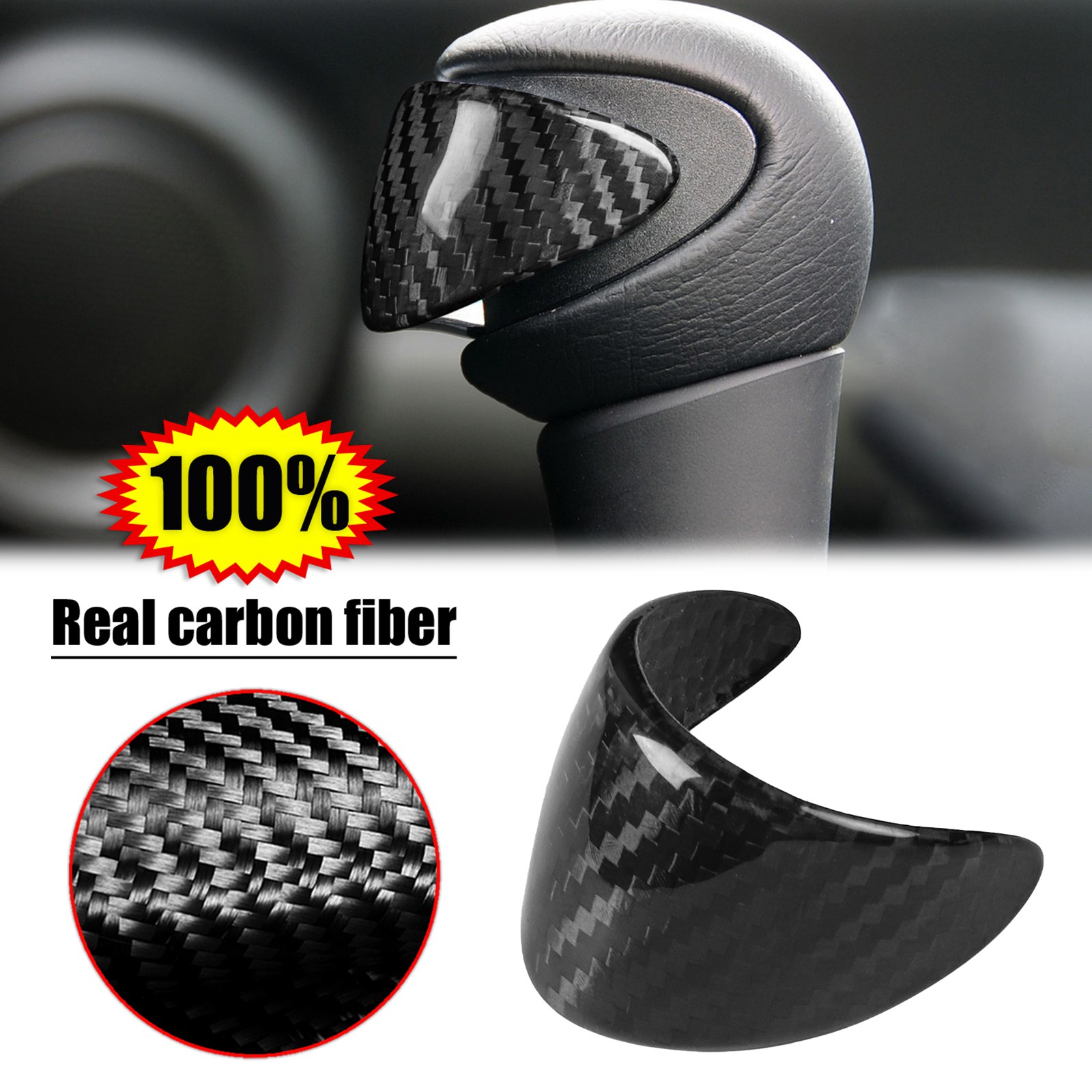 Dry Carbon Fiber Shift Knob Cover Set For Mini Cooper R55-R60 – 2 Pieces