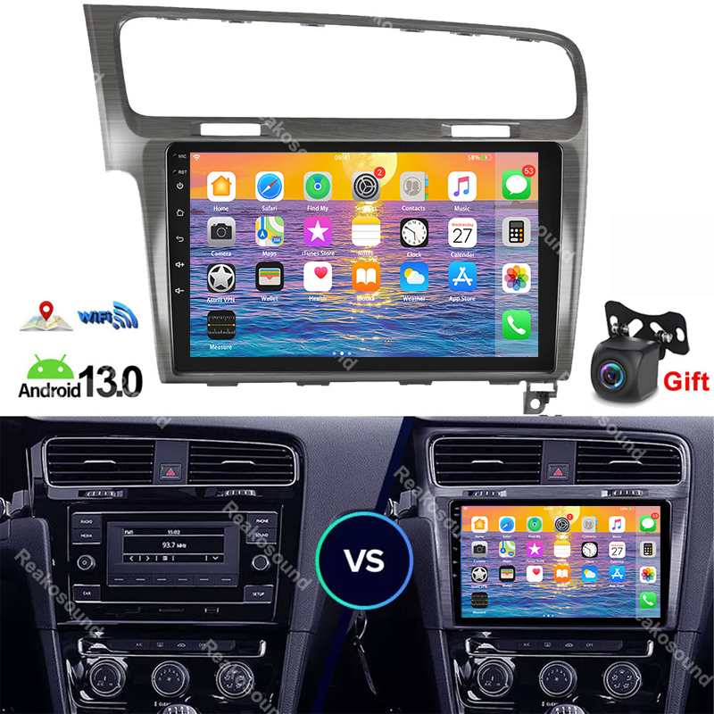 For Volkswagen Golf 7 MK7 Car Stereo Radio GPS Navi Android 13.0
