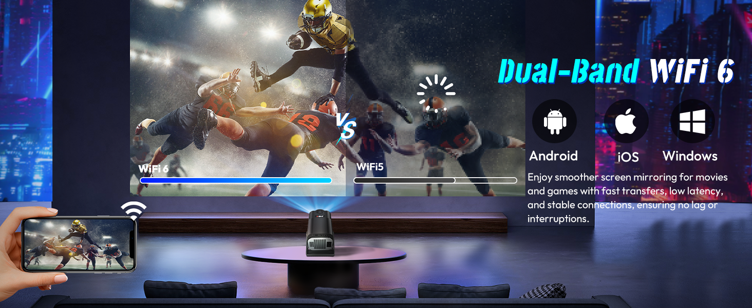 Diagram illustrating screen adjustment functions: 4P Keystone Correction, Automatic Vertical Correction, and 100%-50% Zoom.