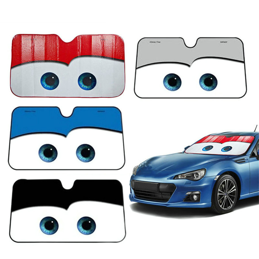 Cartoon Eye Auto Windshield Sunshade Reflective Car Front Window Sun