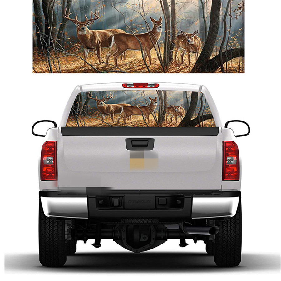 WHITETAIL DEER Window Graphic Tint Decal Sticker Truck Jeep SUV hunting buck