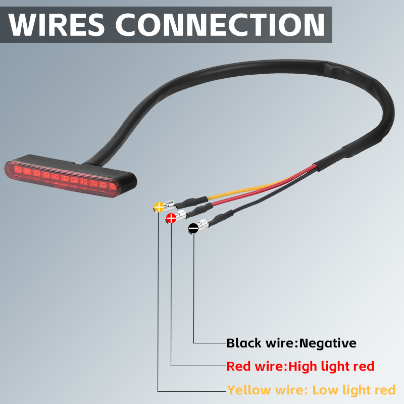 12V Motorcycle LED Tail Light 6Led Taillights Strip Flashing Light Red Wing Strobe Light Rear Stop L I.1353046554 - View #8