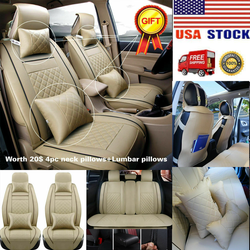 Car Seat Cover Front Seat Protector Cushion PU Leather For Interior Accessories