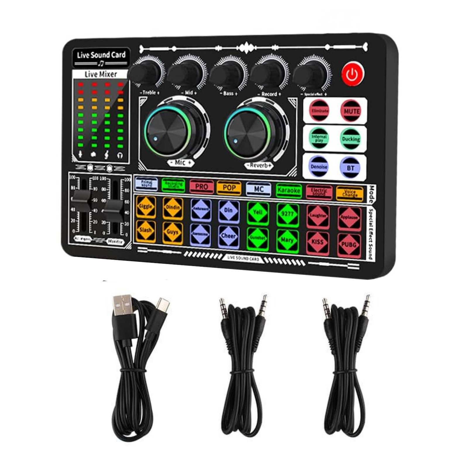 F999 Sound Card Live Audio Equipment Multi-platform Live Steaming