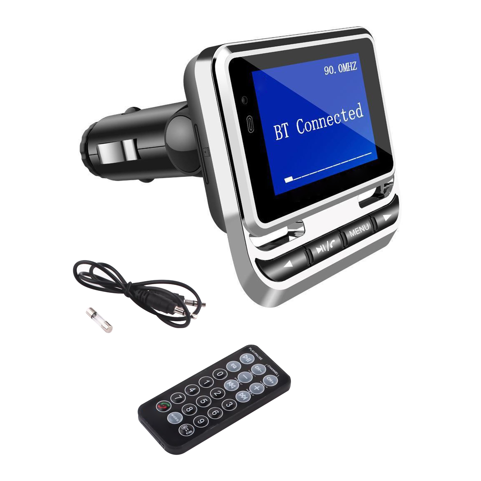 bluetooth transmitter for car cigarette lighter Car bluetooth mp3 support plug-in card playing song FM transmitter audio input