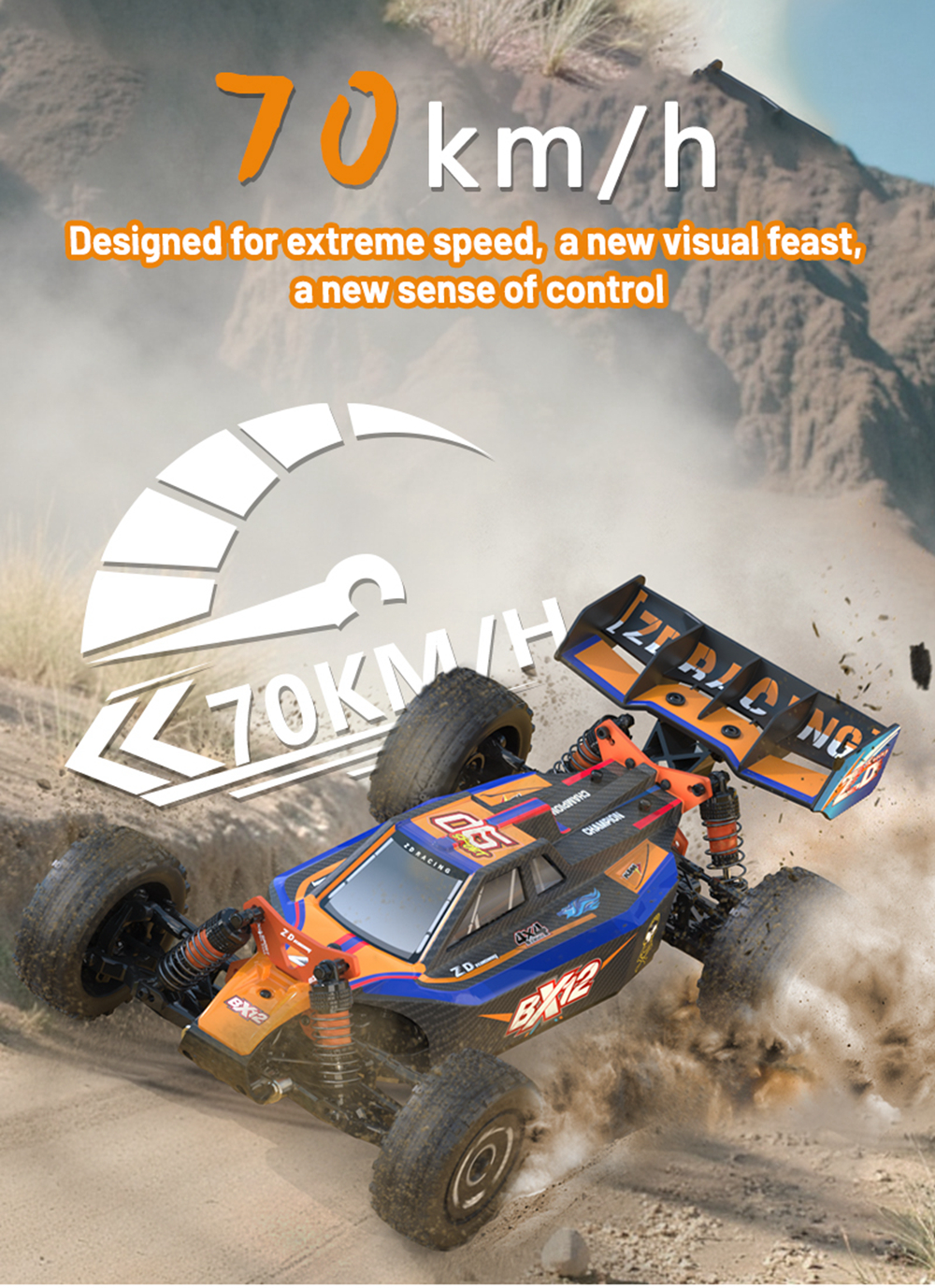 ZD Racing BX-12 1/12 Vehicle 2.4GHz 70KM/H High Speed Brushless