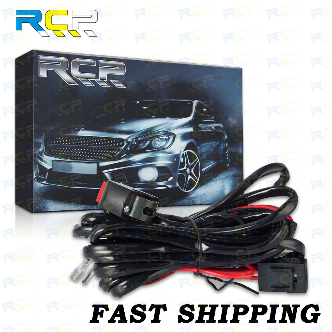 New Universal Motorcycle LED Lights Auxiliary Work Lamps Wiring Harness