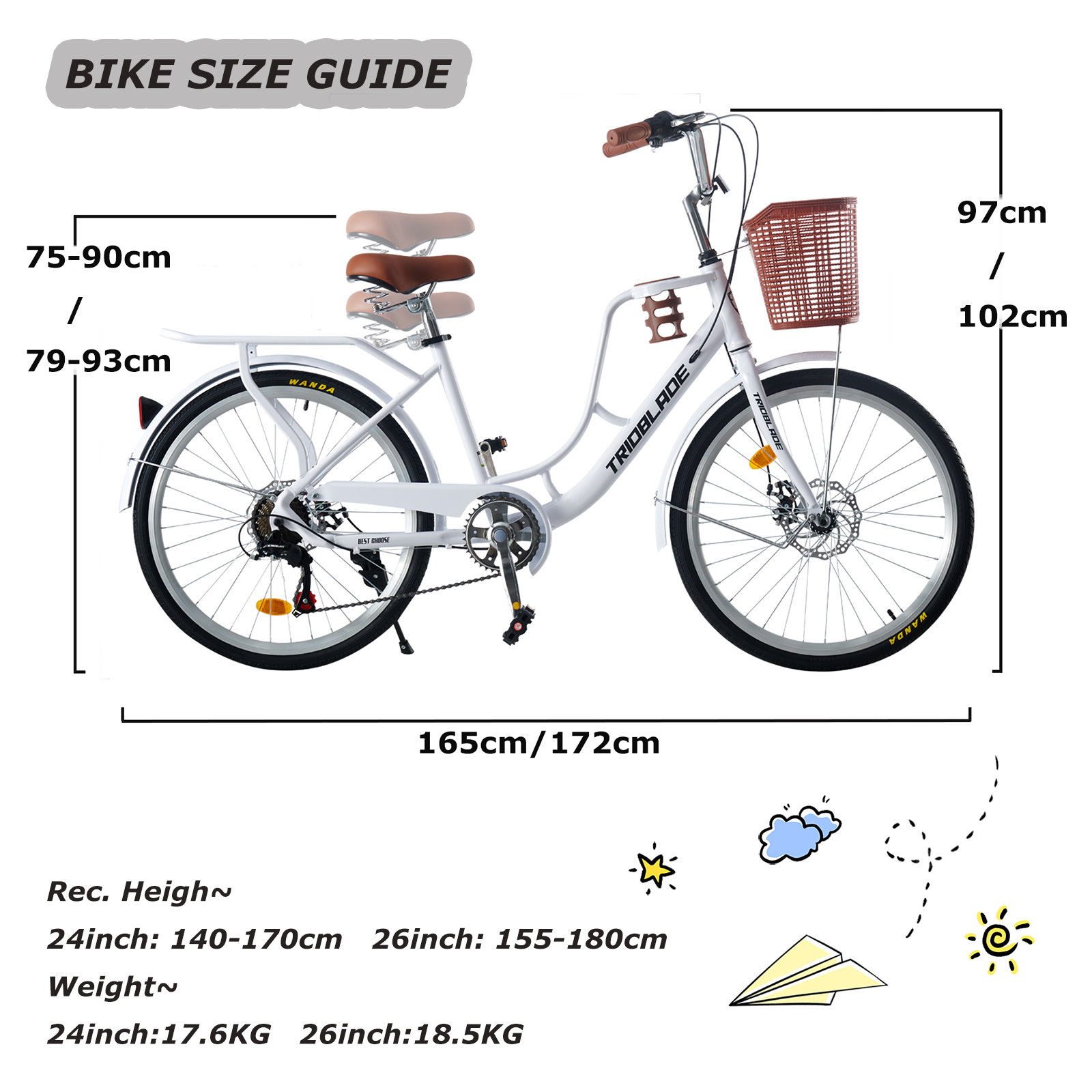 Beach Cruiser Bike Female Bike Size Chart Womens Bike 26 Inch