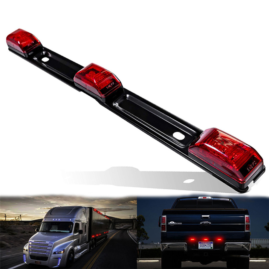 14 Truck Trailer Side Marker Taillight Red Led Light Strip Lamp Bar