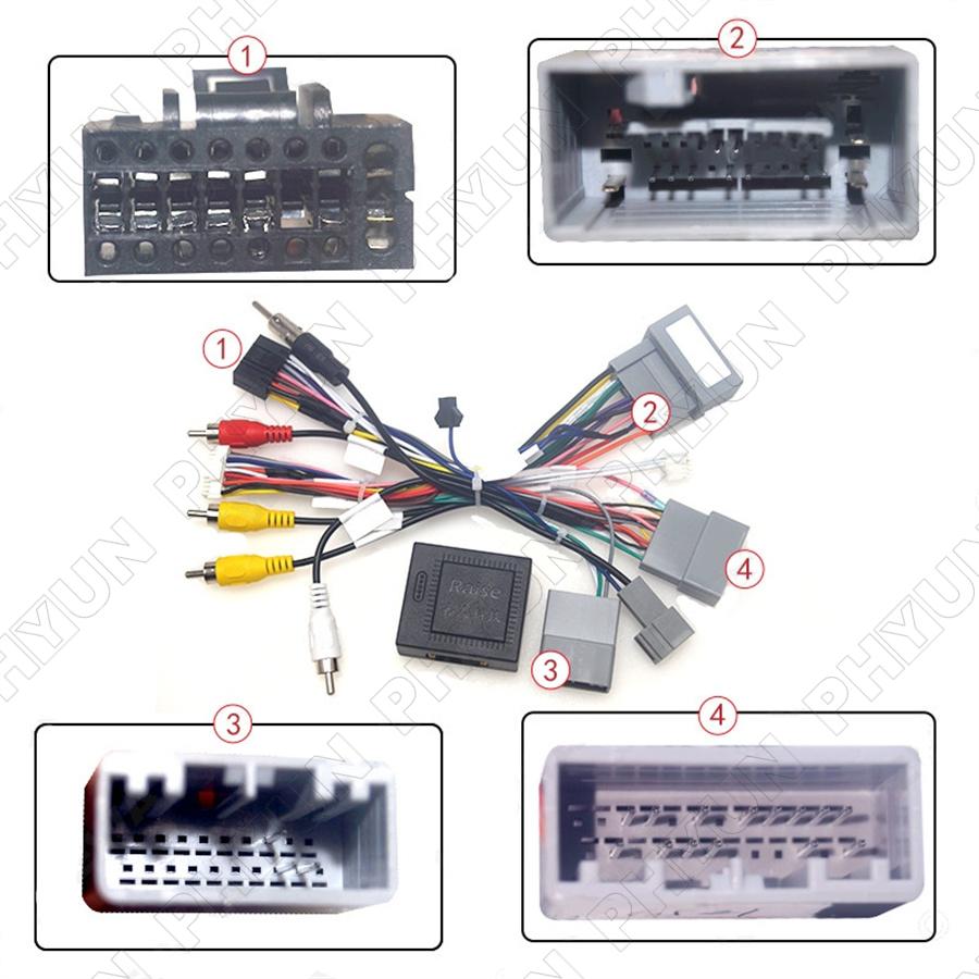 16Pin Car Android Stereo Wiring Harness w/Canbus For Honda