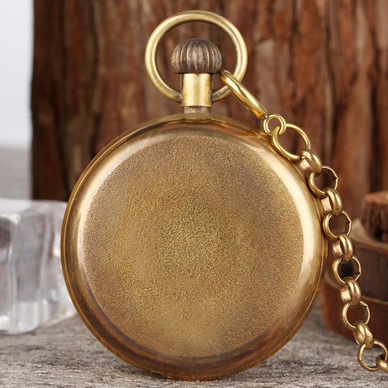 Antique Pocket Watch Roman Number Handwind Mechanical Watches FOB