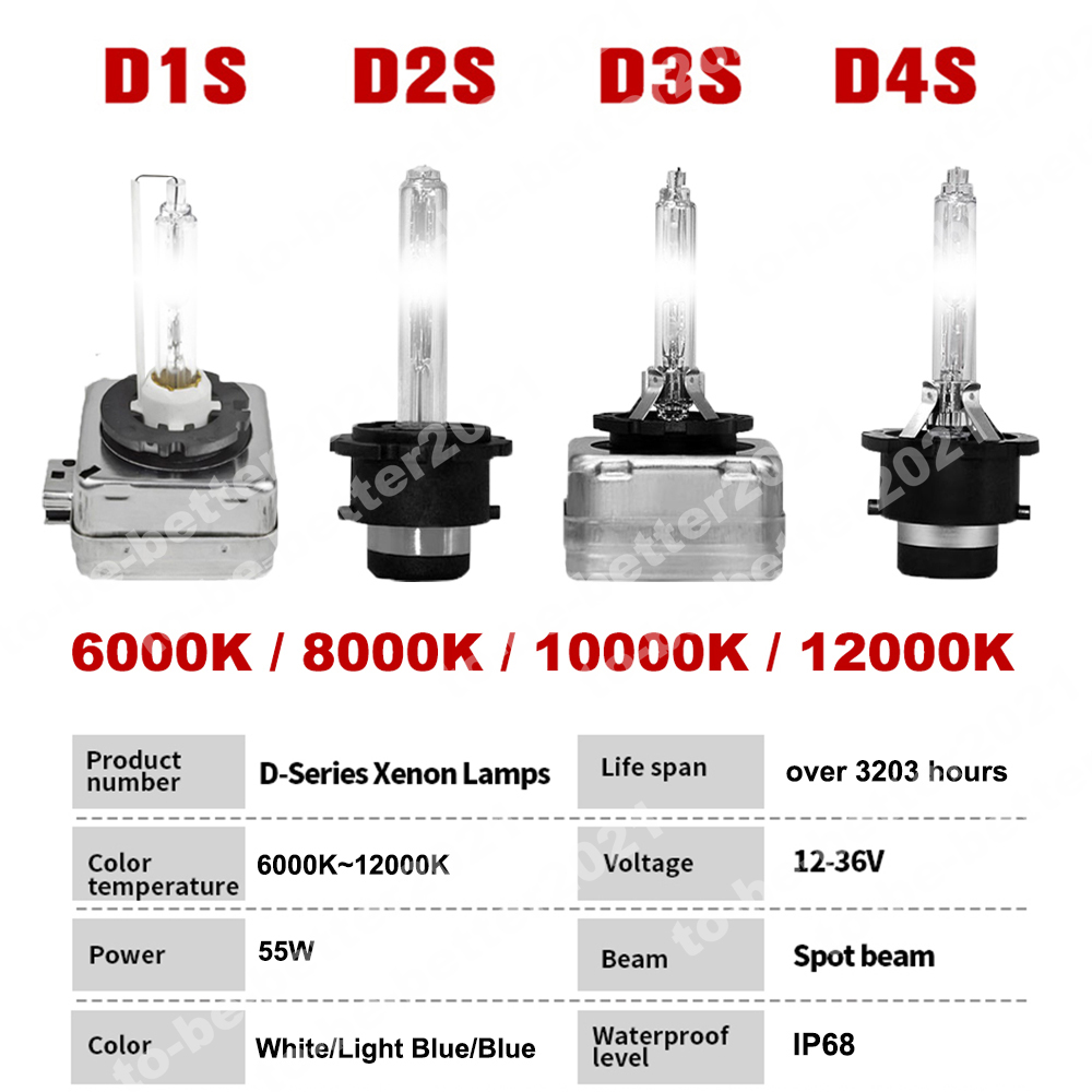 D1S D2S D3S D4 HID Xenon Bulbs Conversion Kit Replace LED Headlight  6000K-12000K