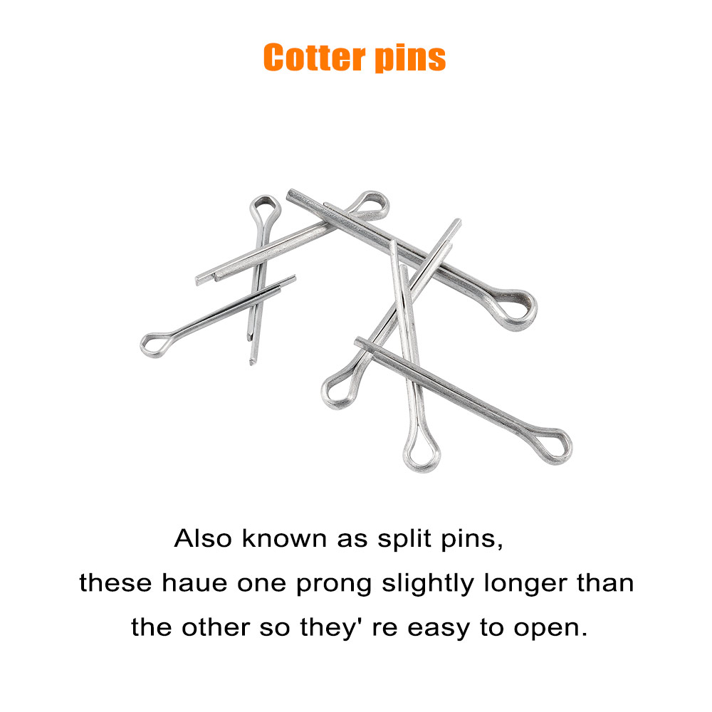 100pcs Cotter Pin Clip Key Fastener Fitting Assortment Kit 304