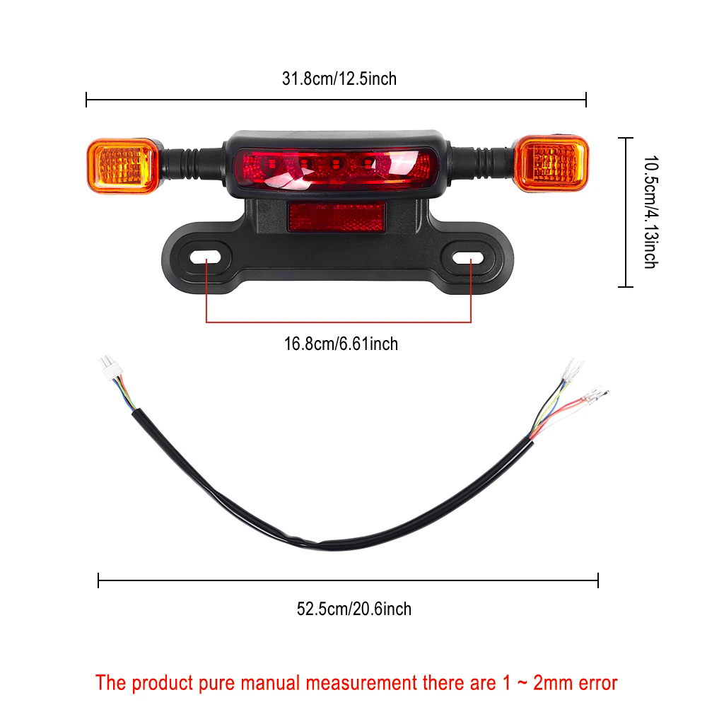 Fanale posteriore ebike alta qualità adatto per 3648V per