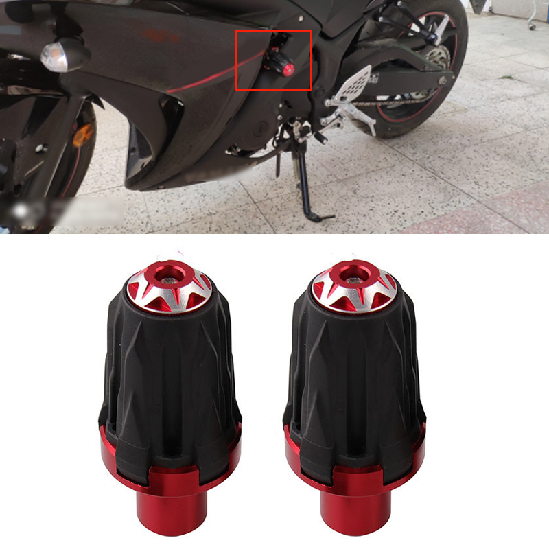 Pair Motorcycle Frame Sliders Anti Crash Protector Aluminum with 10mm Screw
