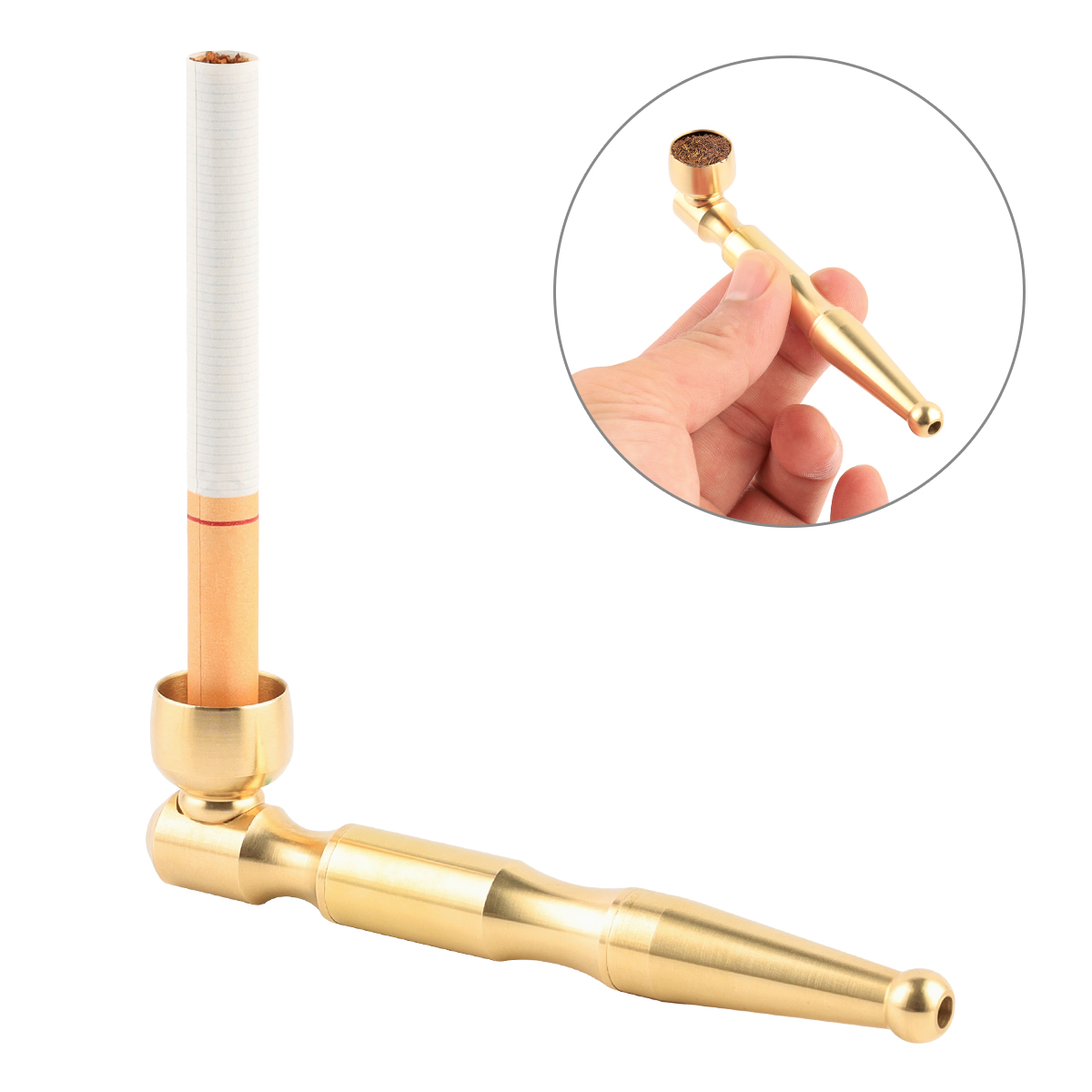 NEW Portable Smoking Pipe Pure Copper Old-fashioned Tobacco Scoop Kit Men  Gift
