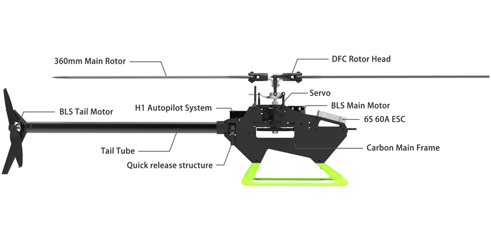 Fly Wing FW450L V3 6CH 3D GPS Hovering RC RTF Helicopters Free
