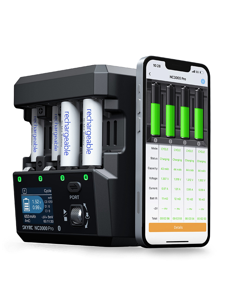 SkyRC NC3000 Pro NiMH NiCd Battery Charger LED APP Control Smart