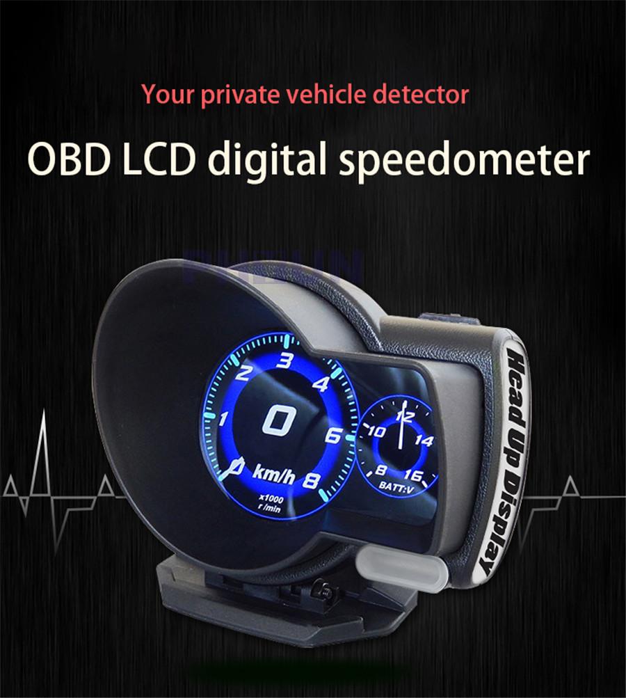 Car Dash Board OBD2 Head up Speedometers Multi Gauges Digital Voltage