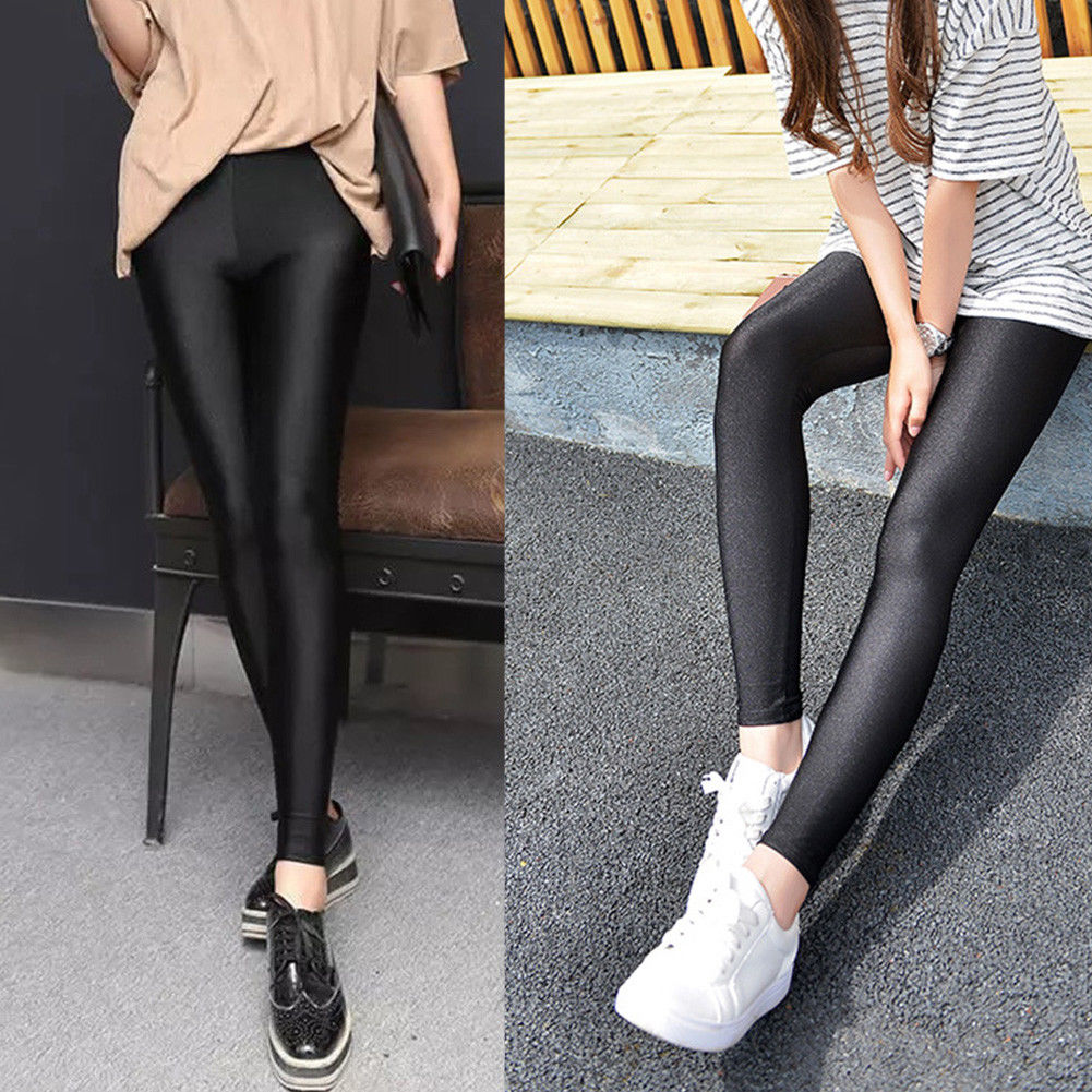 shiny gym leggings