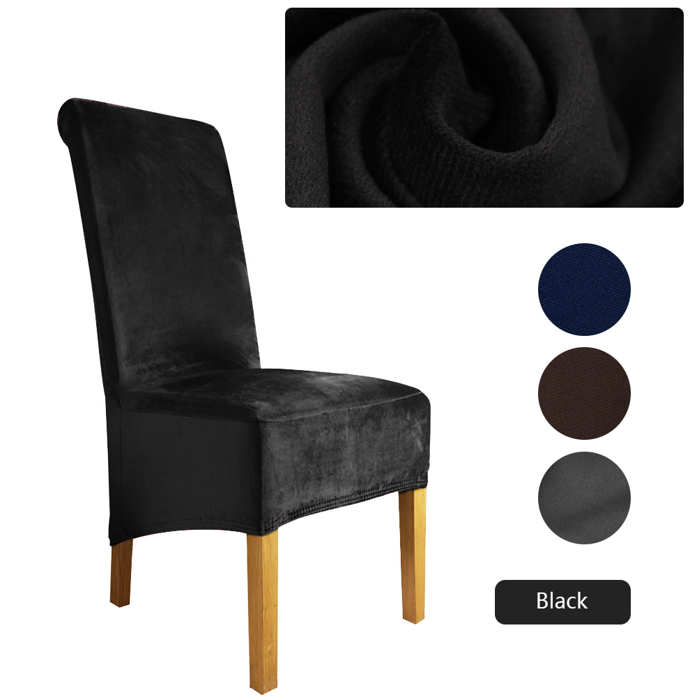 Dining Chair Covers Fox Pile Velvet Wedding Banquet Room Stretch Seat