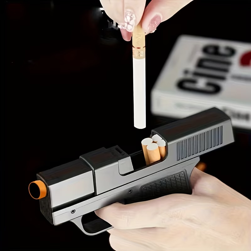 Unique Butane Cigarette LIGHTER & CASE Adjustable Jet Torch Flame Pistol Gun  hot