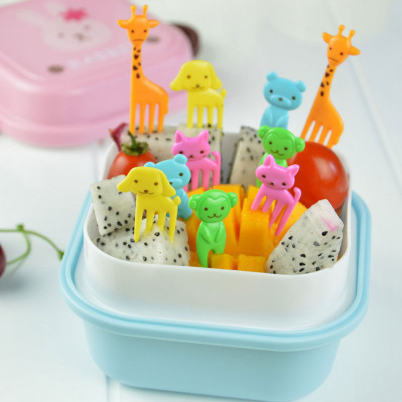 10pcs Bento Cute Animal Food Fruit Picks Forks Lunch Eating Kids ...
