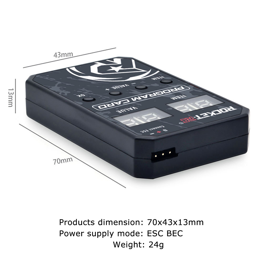 ROCKET-RC 130A ESC 6V/5A BEC 新品未使用 New ROCKET-RC 130A Brushless ESC Program Card for 1/10 RV
