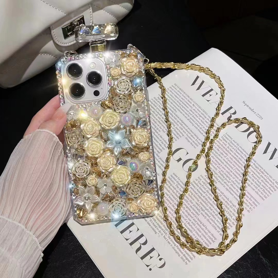 Handmade Jewelled Crystal Diamond Case Cover For IPhone 17 Pro Max 16 15 14 13 - Foto 3