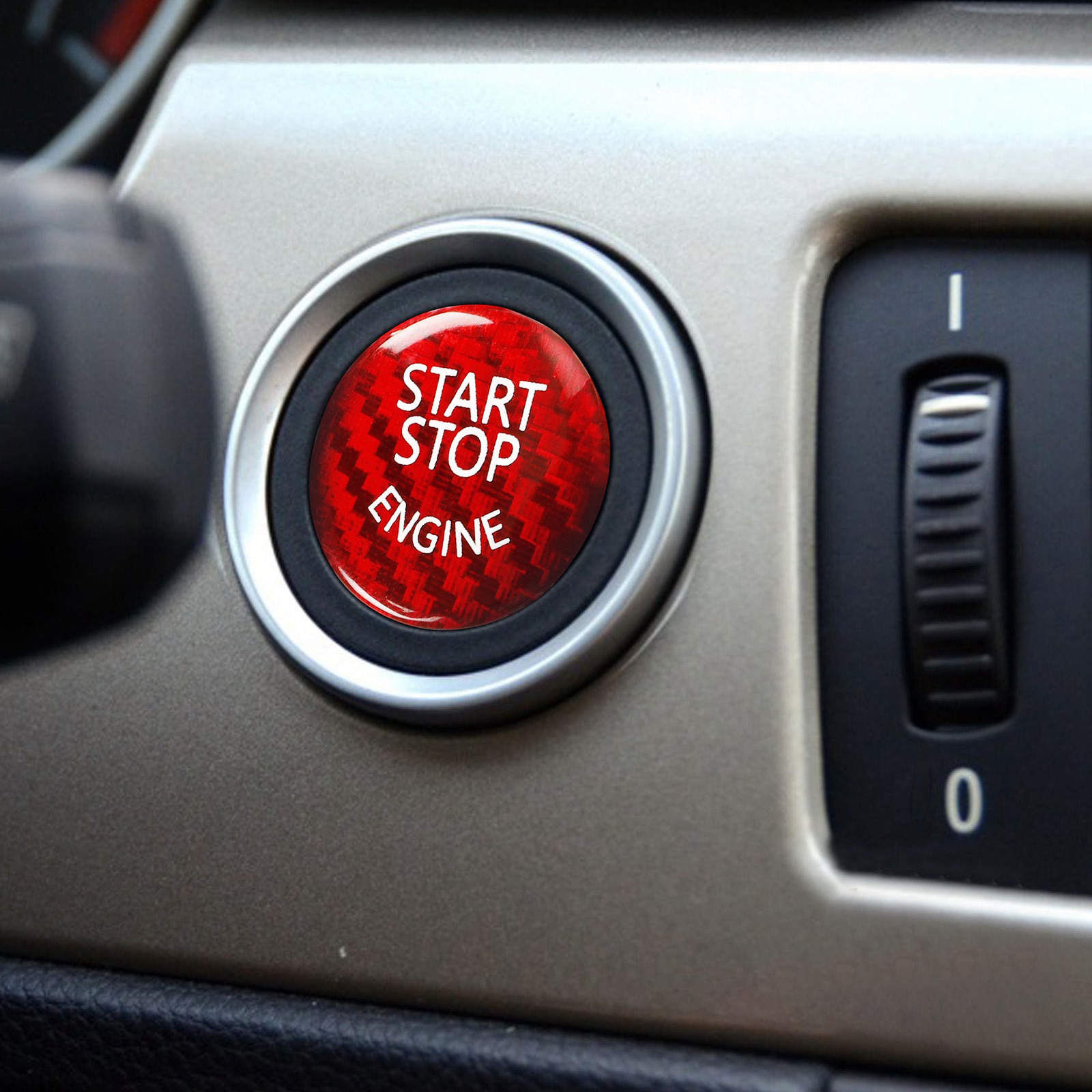 Red Keyless Engine Push Start Button Cover For 14+ Lexus IS GS ES RC