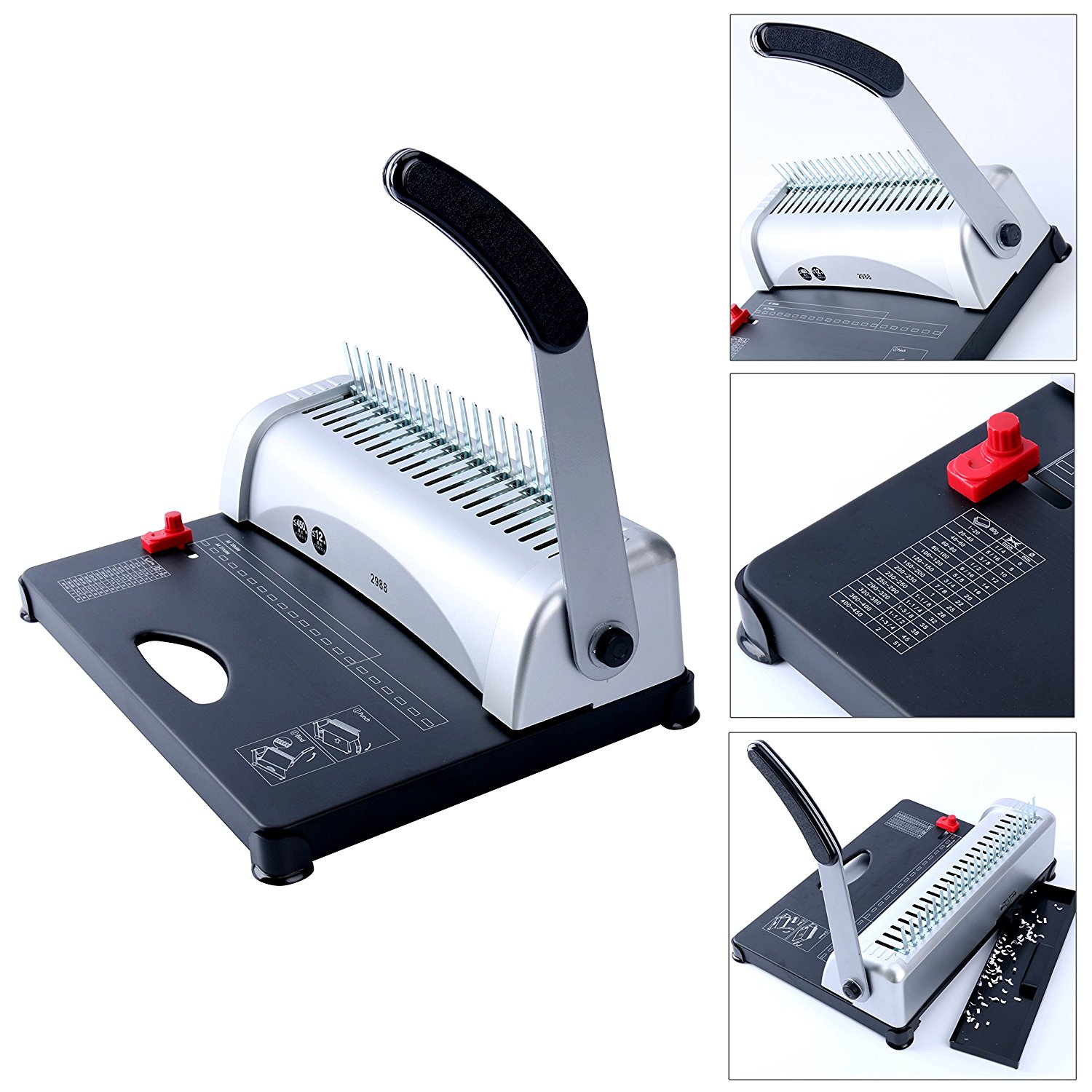 21Hole 450 Sheets Binding Machine Paper Comb Punch Binder YaeKoo