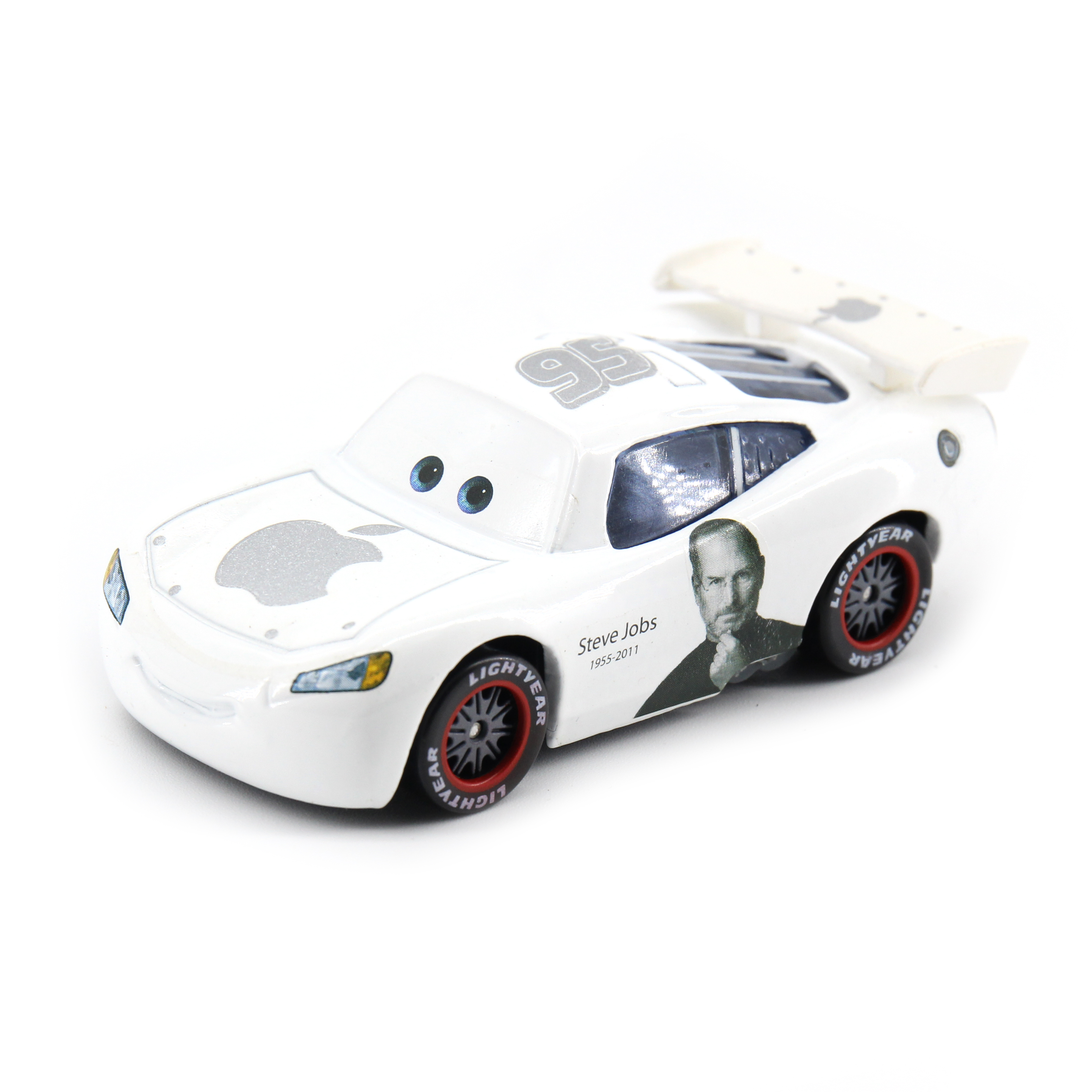 Disney Pixar Cars No.84 White Apple Car 1:55 Metal Diecast Toys
