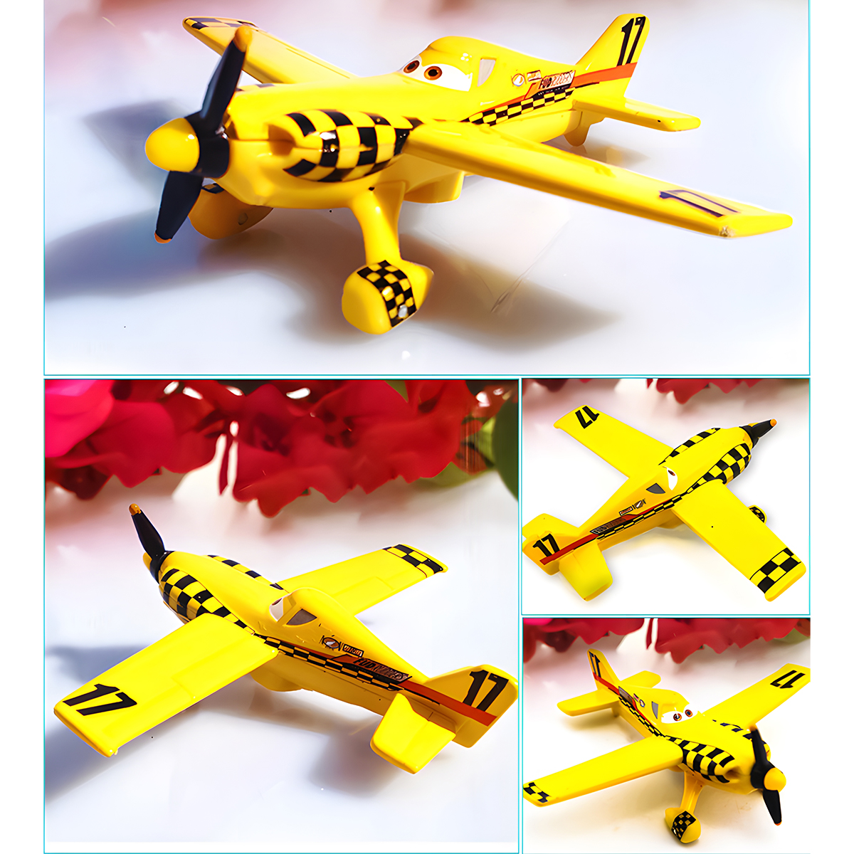 Disney Pixar Planes Model Plane NO.17 Yellow bird+No.3 Plane1:55