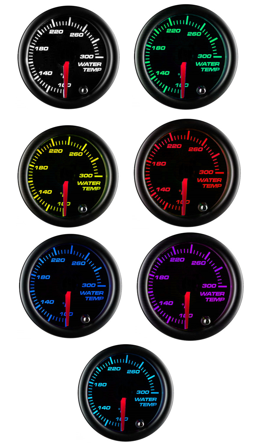 Elektrische watertemperatuurmeter, 2 40 ℃ - 120 ℃ universele auto