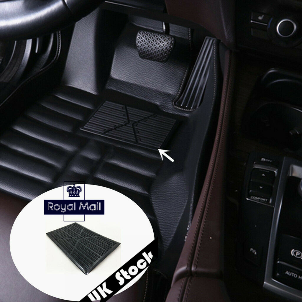 Car Interior Floor Mat Carpet Scuff Guard Foot Rest Pedal Plate Pvc Pad Black Uk Ebay