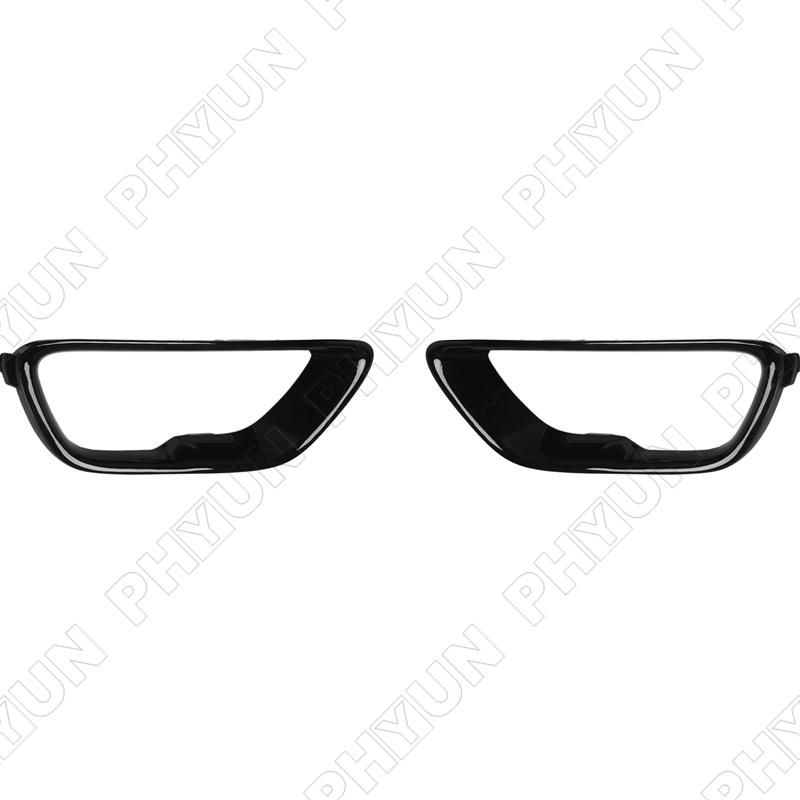 Black Front Fog Light Cover Fog Lamp Frame Trim For Jeep Grand Cherokee 2018-21 - Foto 10