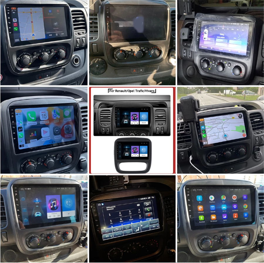 For Renault Trafic 2014-2023 2Din 9Inch Android System Autoradio Car GPS  Multimedia Radio Support Steering Wheel Control FM